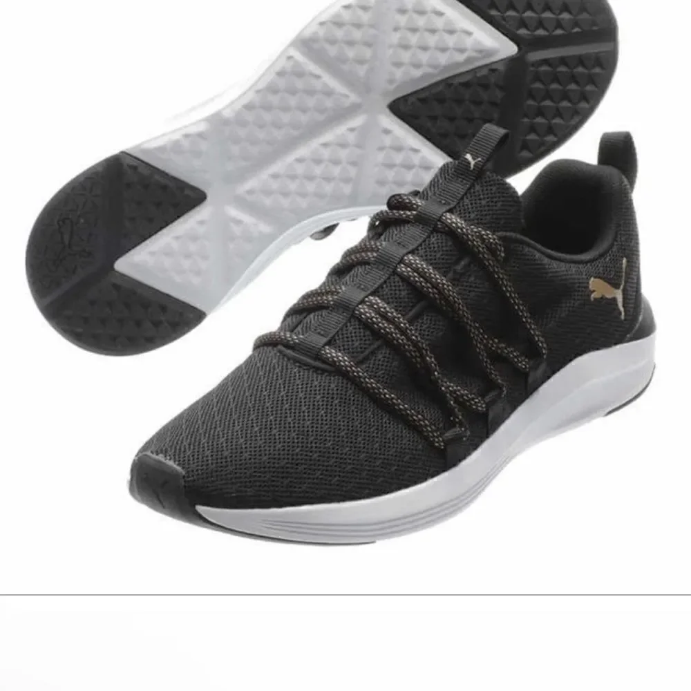 PUMA Ladies' Prowl Knit Sneakers Black 7 - Picture 5 of 10